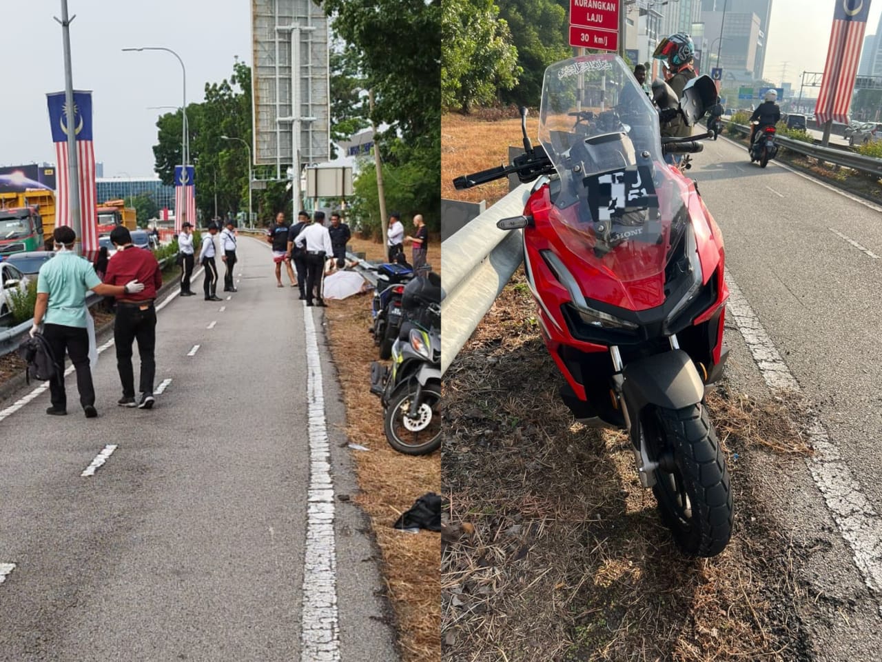 Barista Maut Motosikal Rempuh Penghadang Jalan Media Variasi