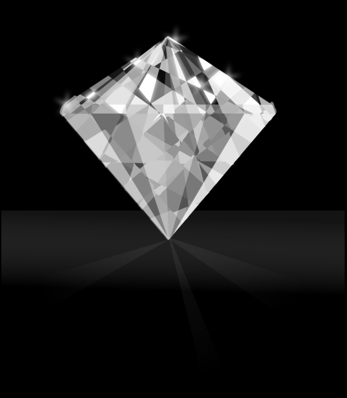 diamond, gem, white
