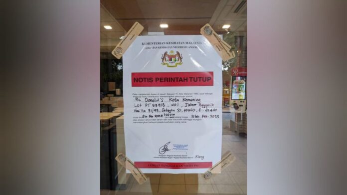 Netizen gembira McDonald Kota Kemuning akhirnya diarah tutup oleh KKM